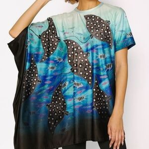 Spotted Manta Rays Super Drape Top